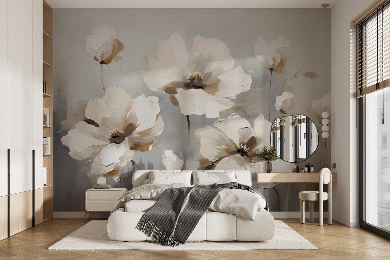 Painting of white flowers