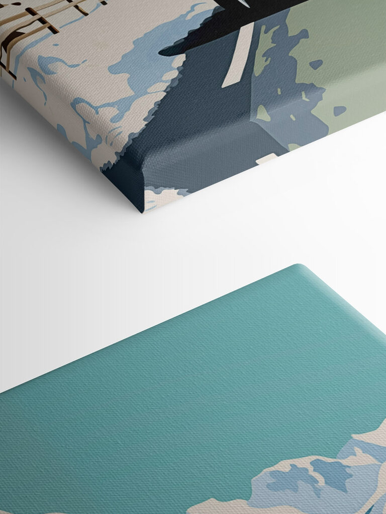 Car driving on a snowy road