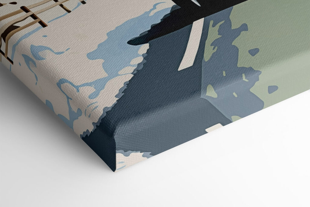 Car driving on a snowy road