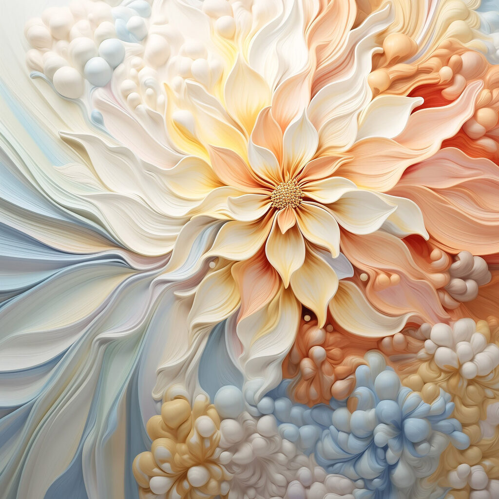 Soft petals in pastel hues bloom Soft petals in pastel hues bloom
