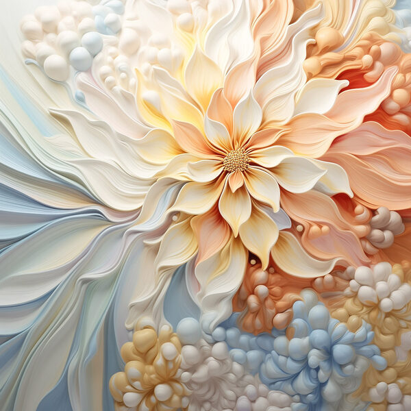 Soft petals in pastel hues bloom Soft petals in pastel hues bloom