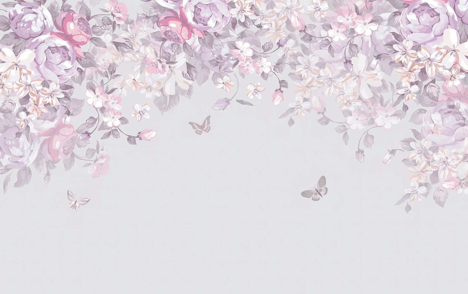 Floral pattern with butterflies Floral pattern with butterflies