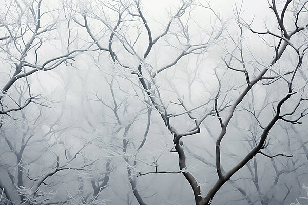 Tree branches with snow on them Tree branches with snow on them