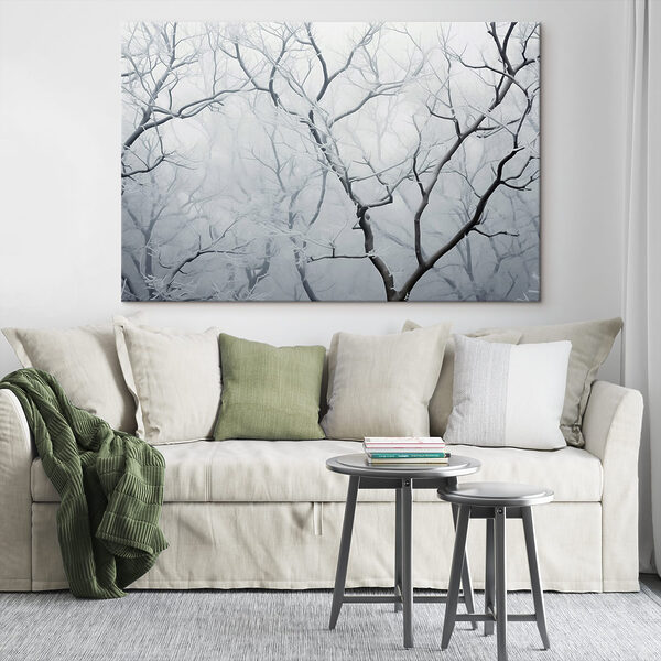 Tree branches with snow on them Tree branches with snow on them