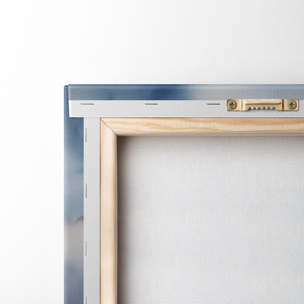 Snowy mountain range with trees