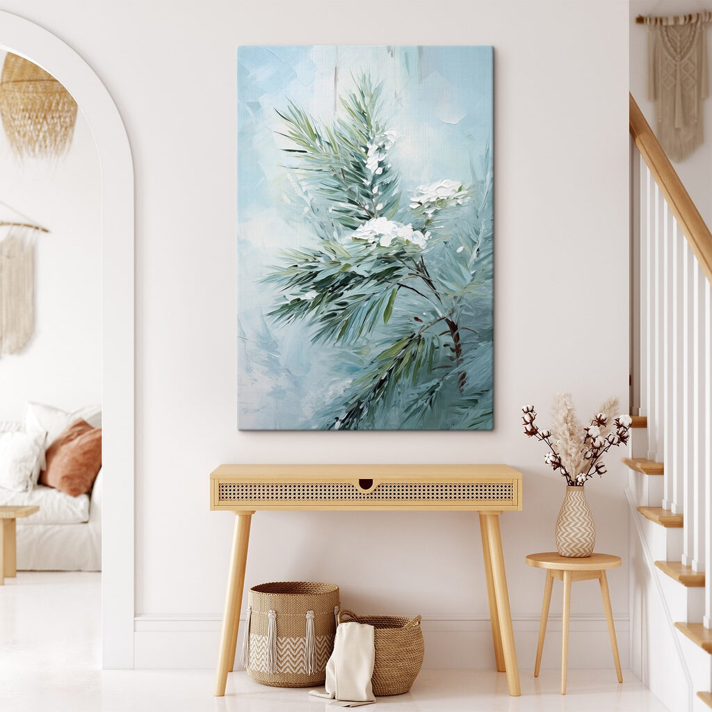 Painting of a plant with white flowers Painting of a plant with white flowers
