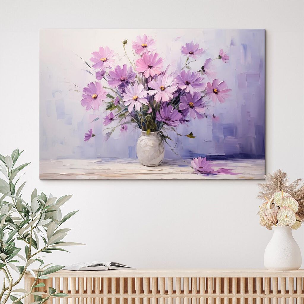 Painting of flowers in a vase Painting of flowers in a vase