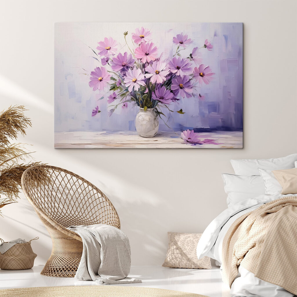 Painting of flowers in a vase Painting of flowers in a vase