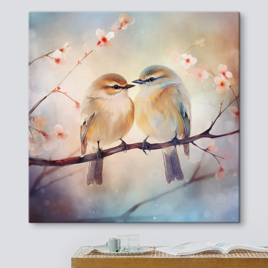 Two birds on a branch Two birds on a branch