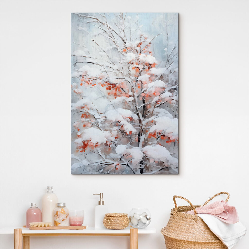 Tree covered in snow