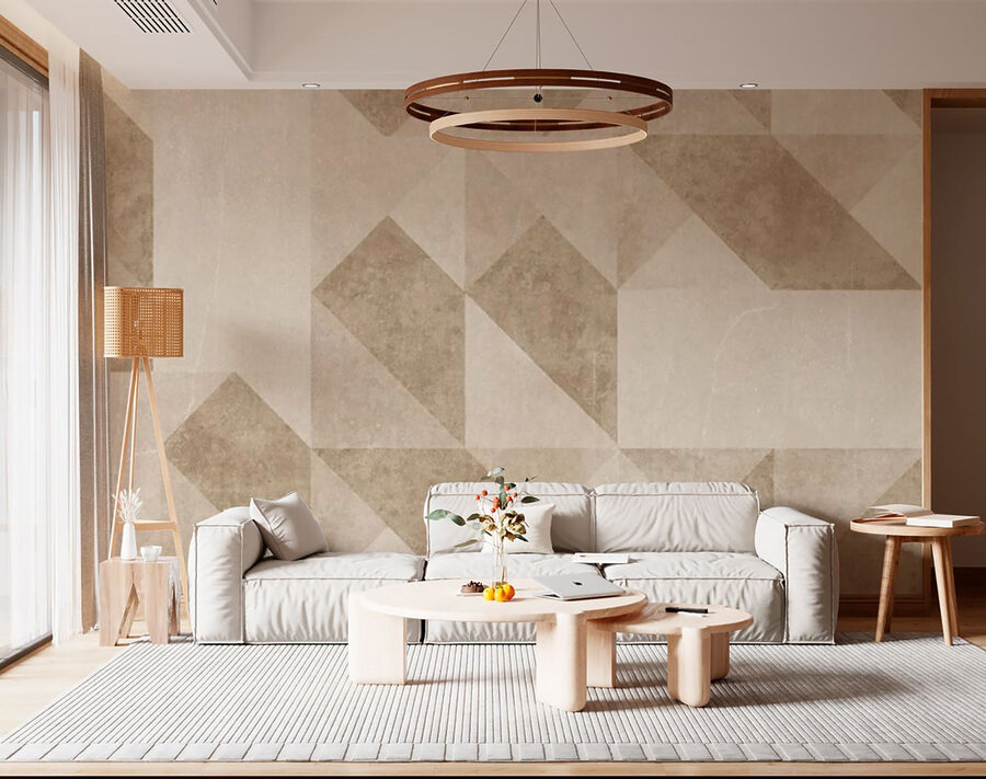 Stonowany geometryczny wzór w delikatnych odcieniach