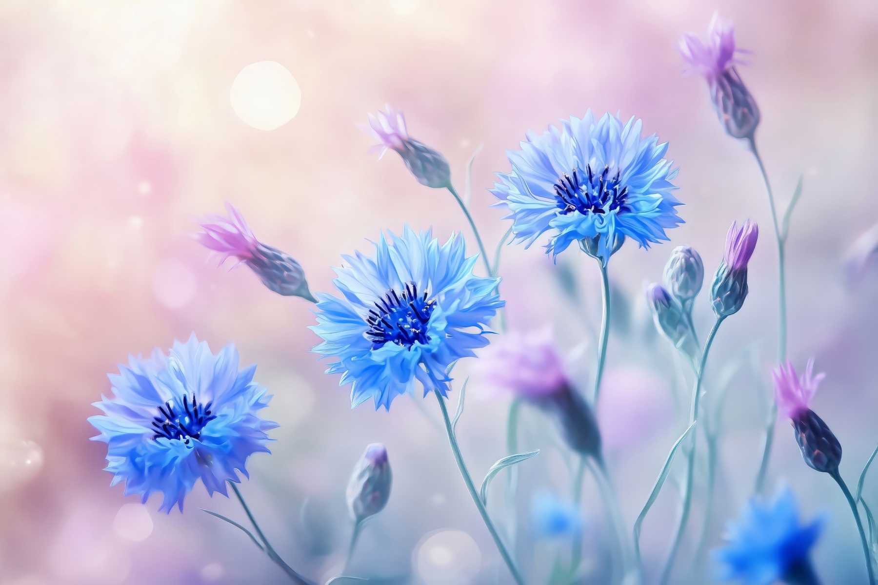 Group of blue flowers