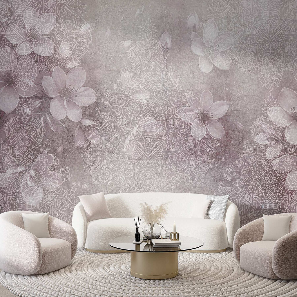 Delicate floral patterns in soft hues Delicate floral patterns in soft hues