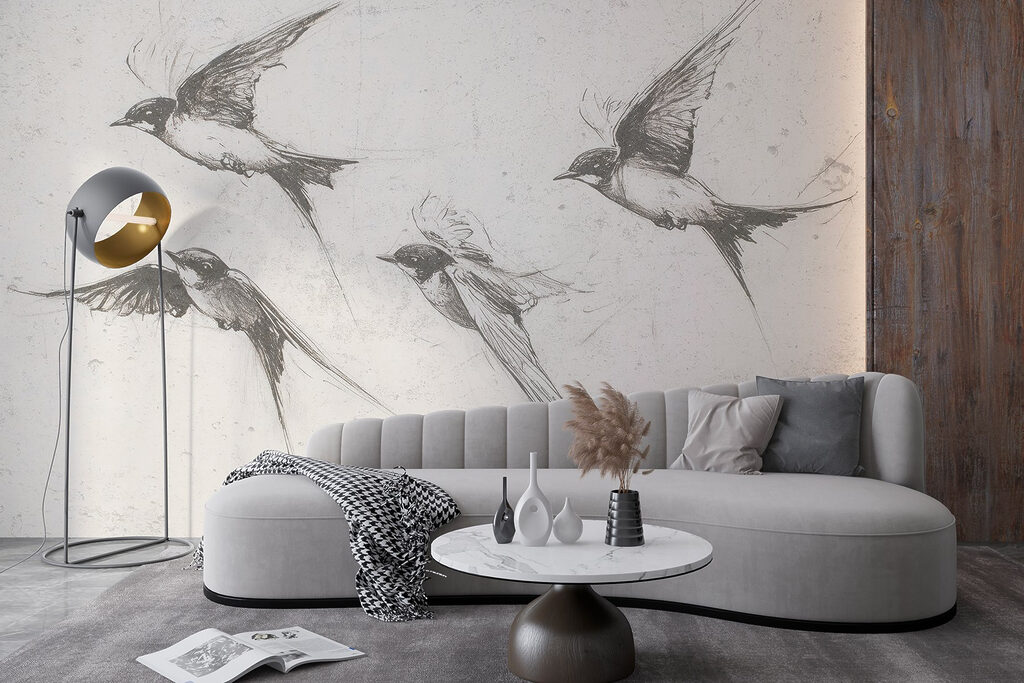 Group of birds flying Group of birds flying