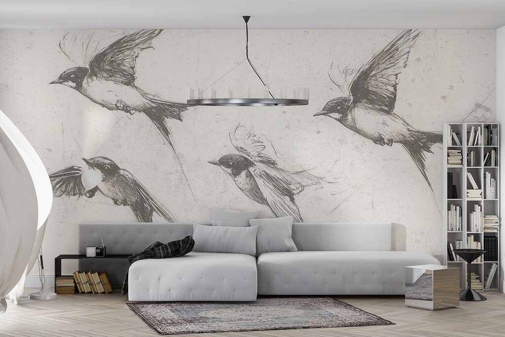 Group of birds flying Group of birds flying