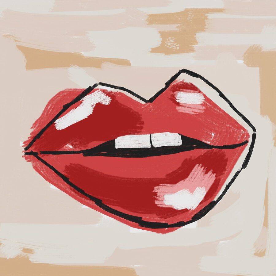 Rysunek czerwonych ust