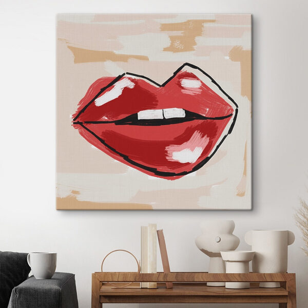 Rysunek czerwonych ust Rysunek czerwonych ust