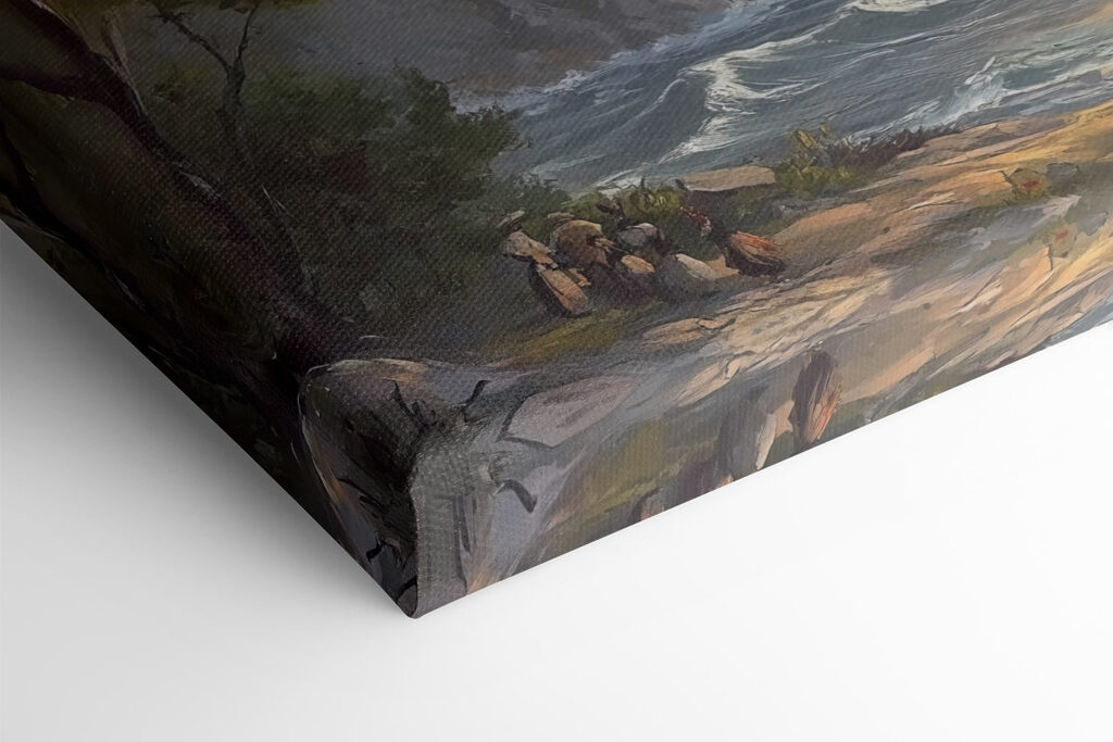 Painting of a ship sailing on the water