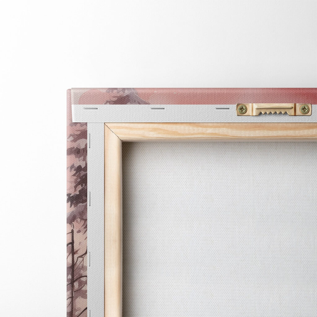 Watercolor painting of a snowy forest Watercolor painting of a snowy forest