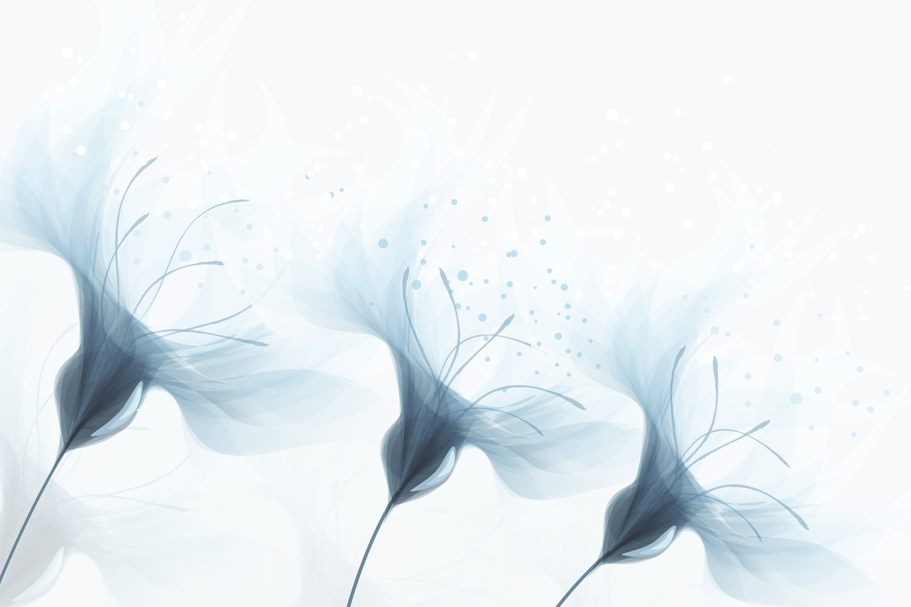 Delicate flowers in soft hues