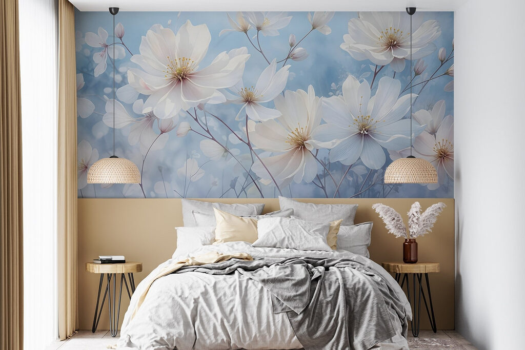 Group of white flowers Group of white flowers