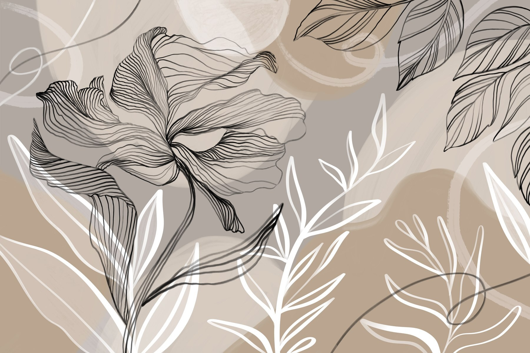 Flowing lines and organic shapes combine