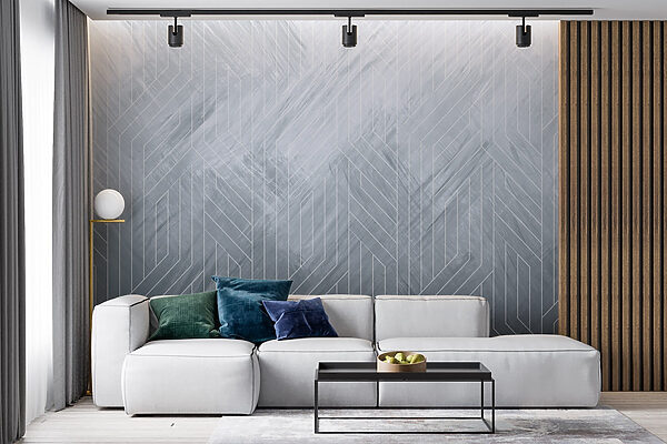 White lines on a gray surface
