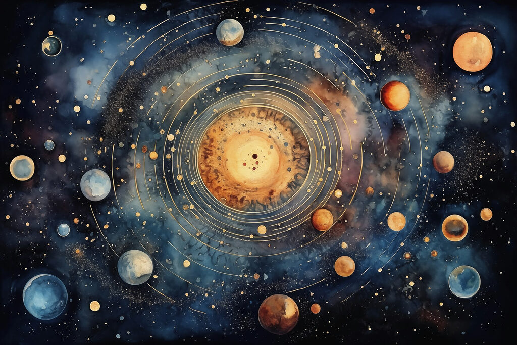 Malowanie planet w przestrzeni kosmicznej Malowanie planet w przestrzeni kosmicznej