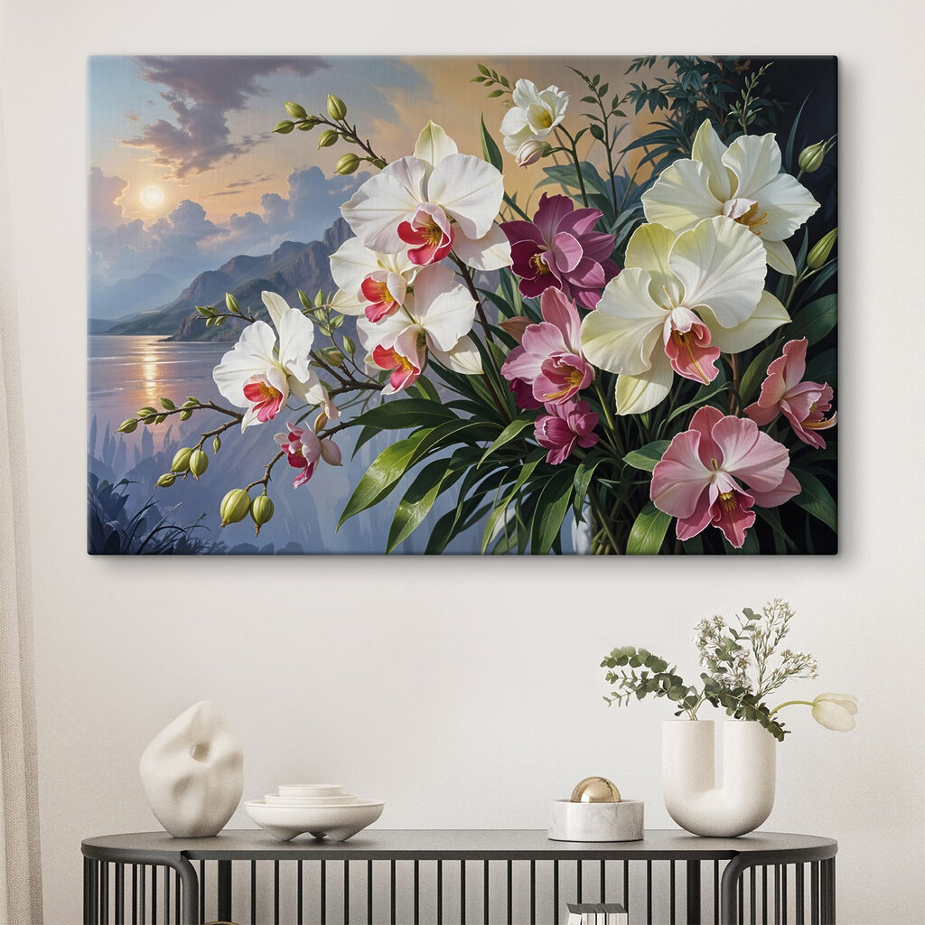 Painting of flowers in a vase
