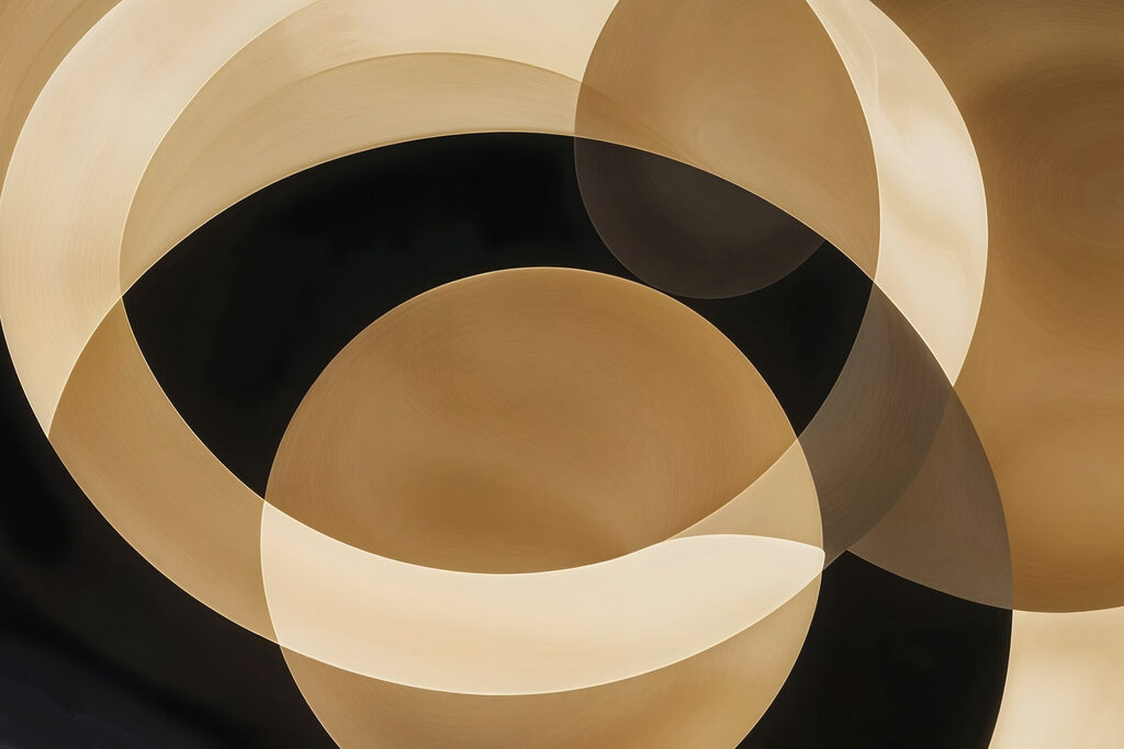 Abstract circles on a dark background
