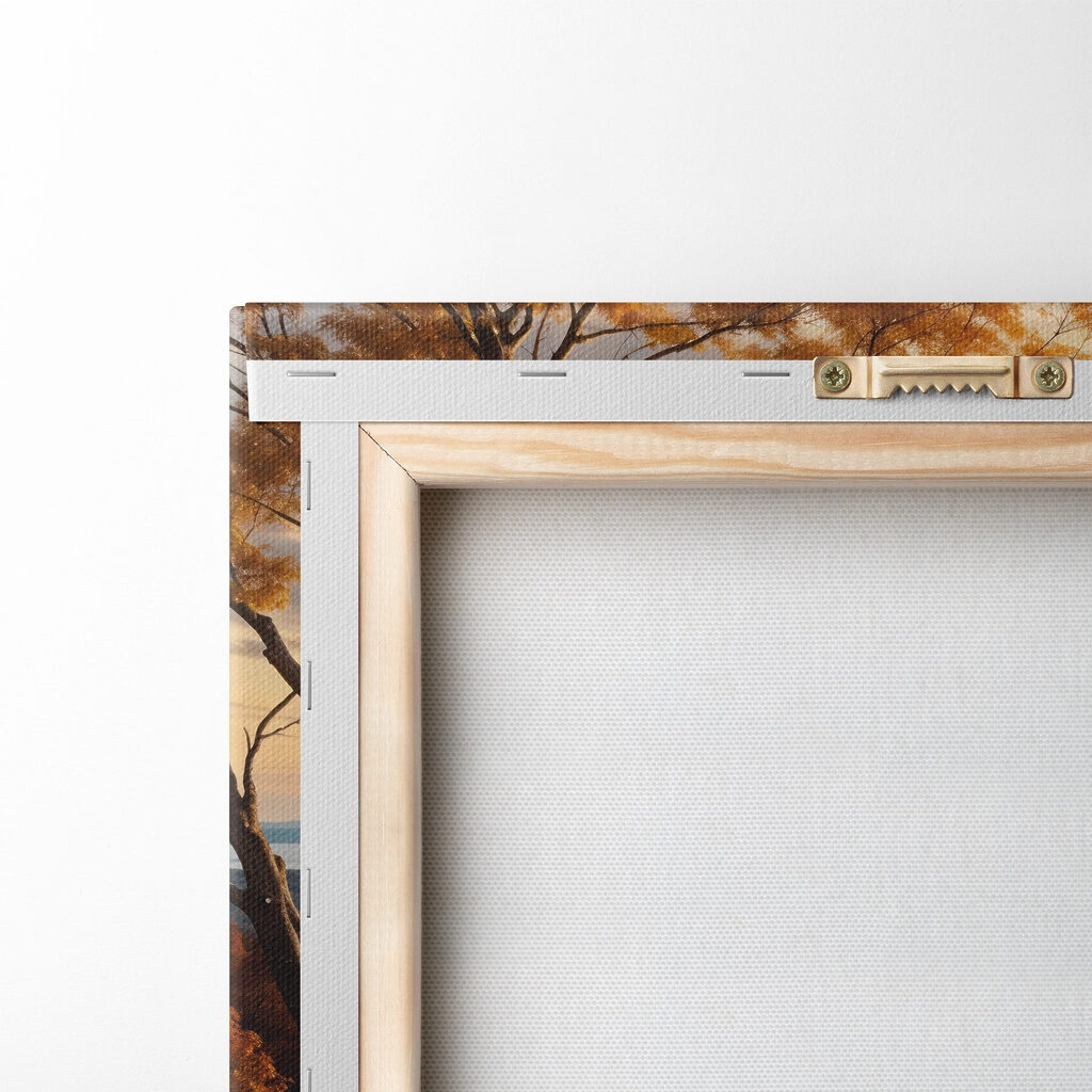 Path through a valley with trees and a river