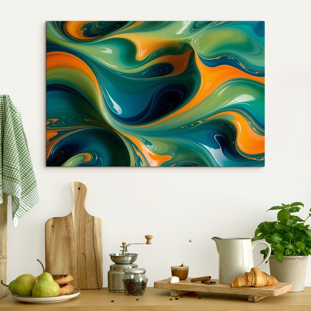 Colorful swirls of paint Colorful swirls of paint