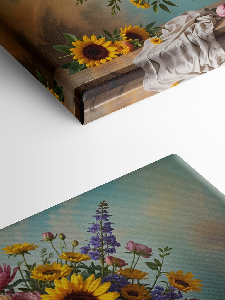 Vase of flowers on a table