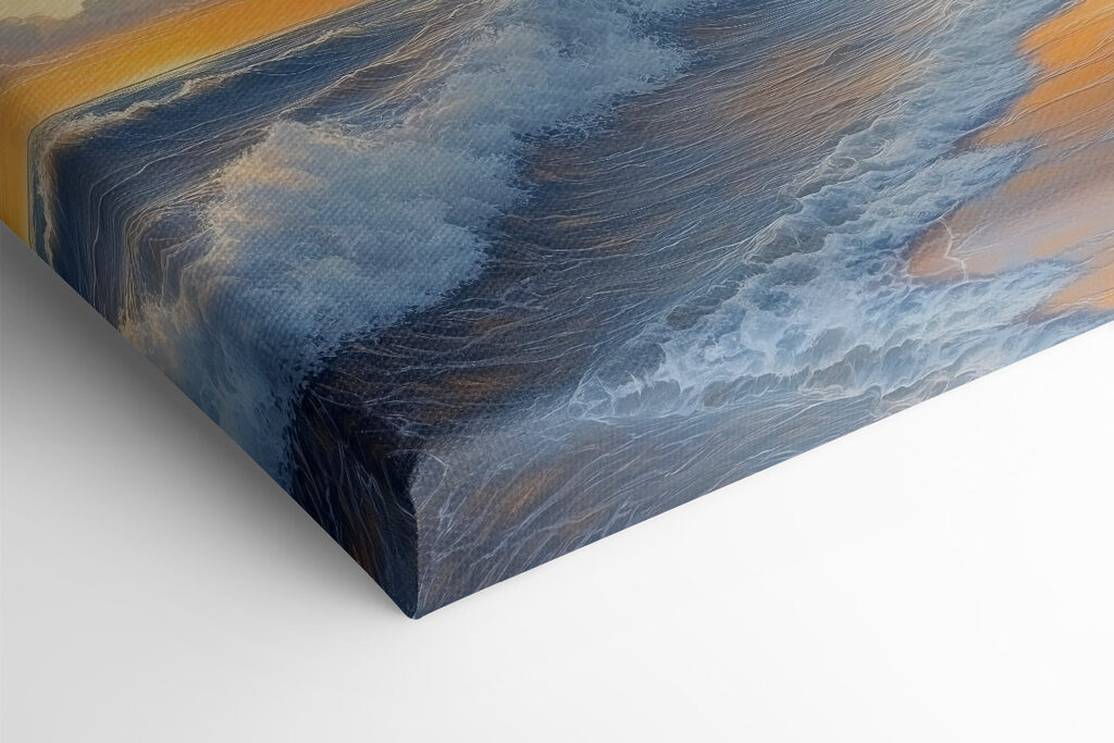 Waves crashing on the beach