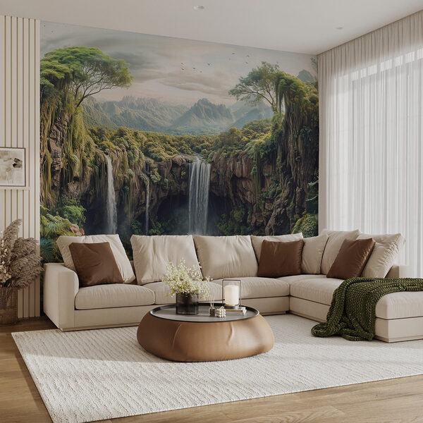 Wall murals Waterfall in a forest Wall murals Waterfall in a forest
