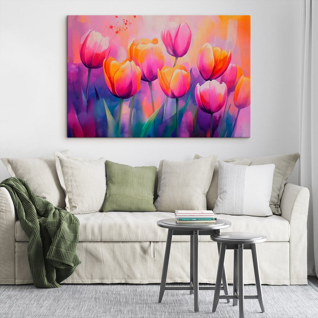 Painting of tulips