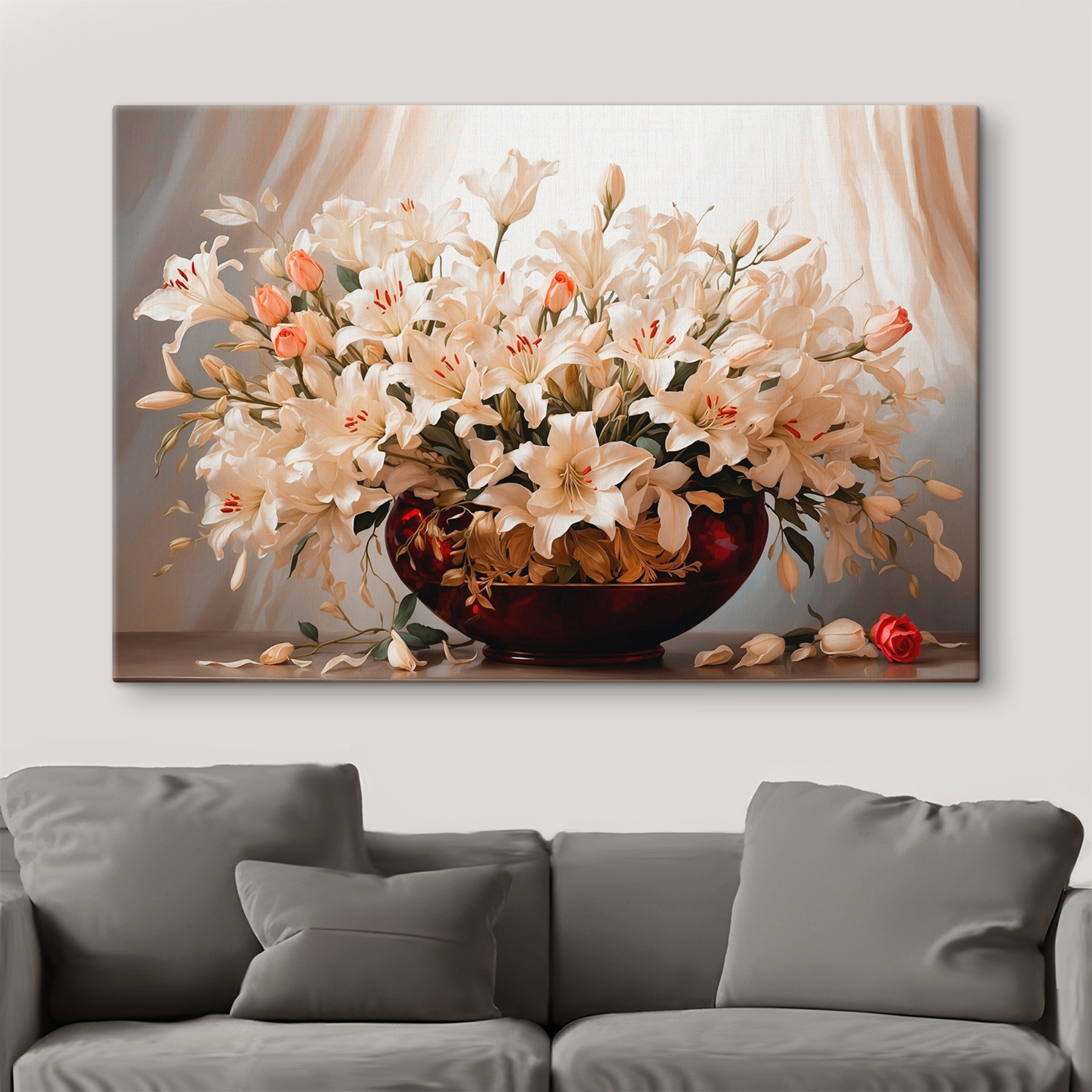 Vase of white flowers Vase of white flowers