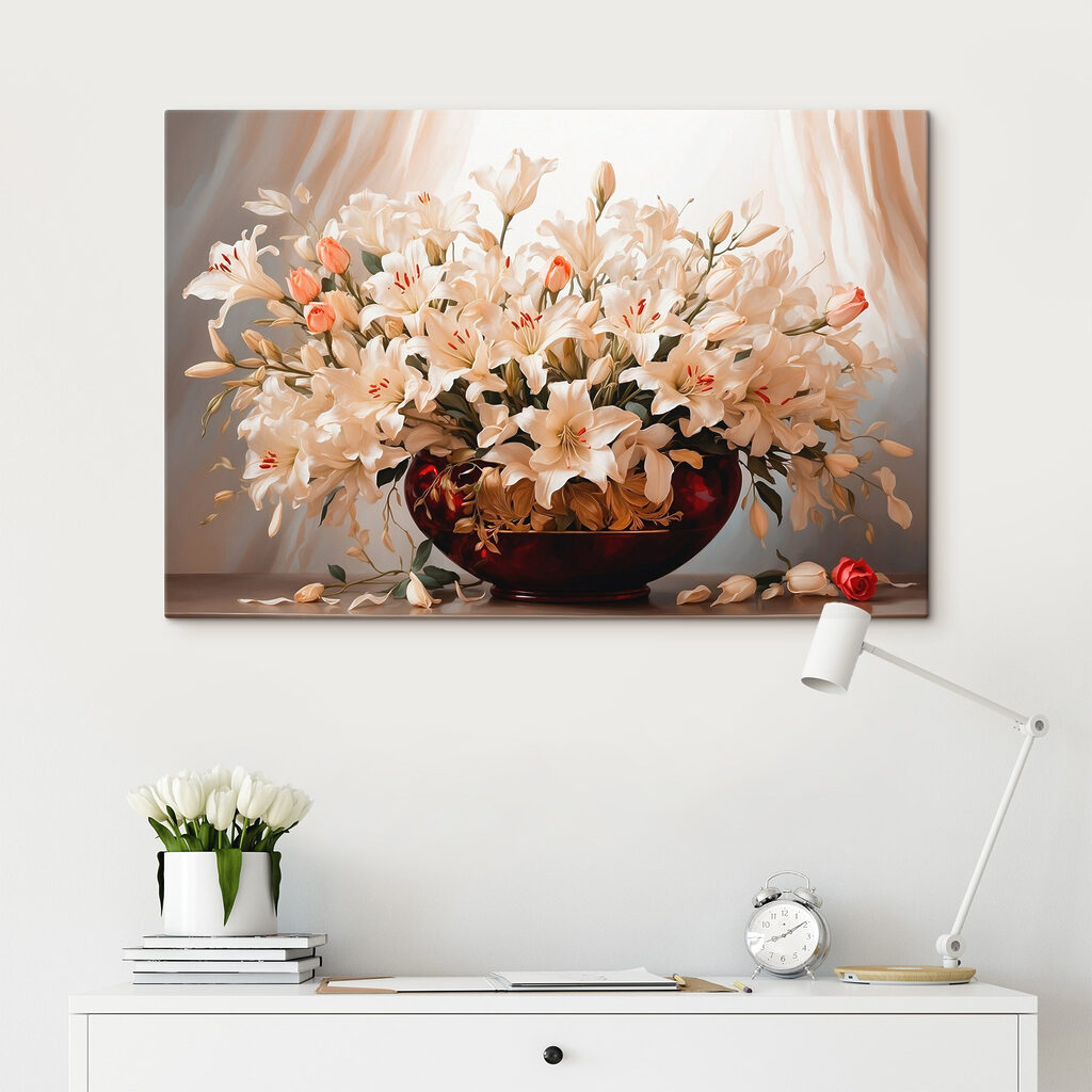 Vase of white flowers Vase of white flowers