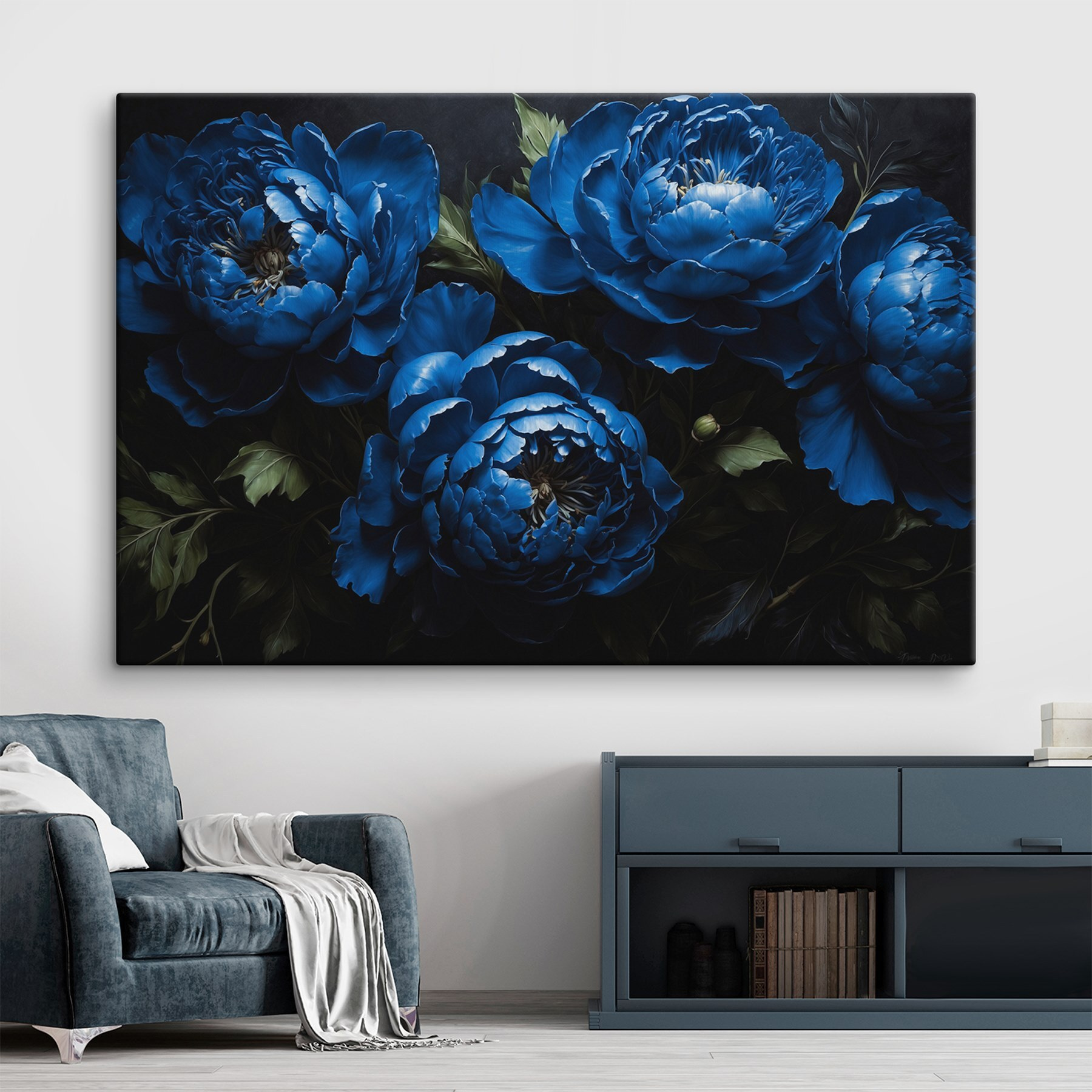 Group of blue flowers