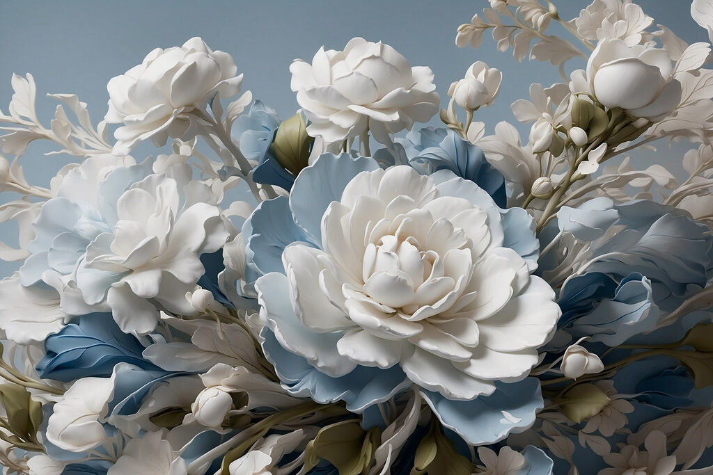 Delicate blooms in soft hues