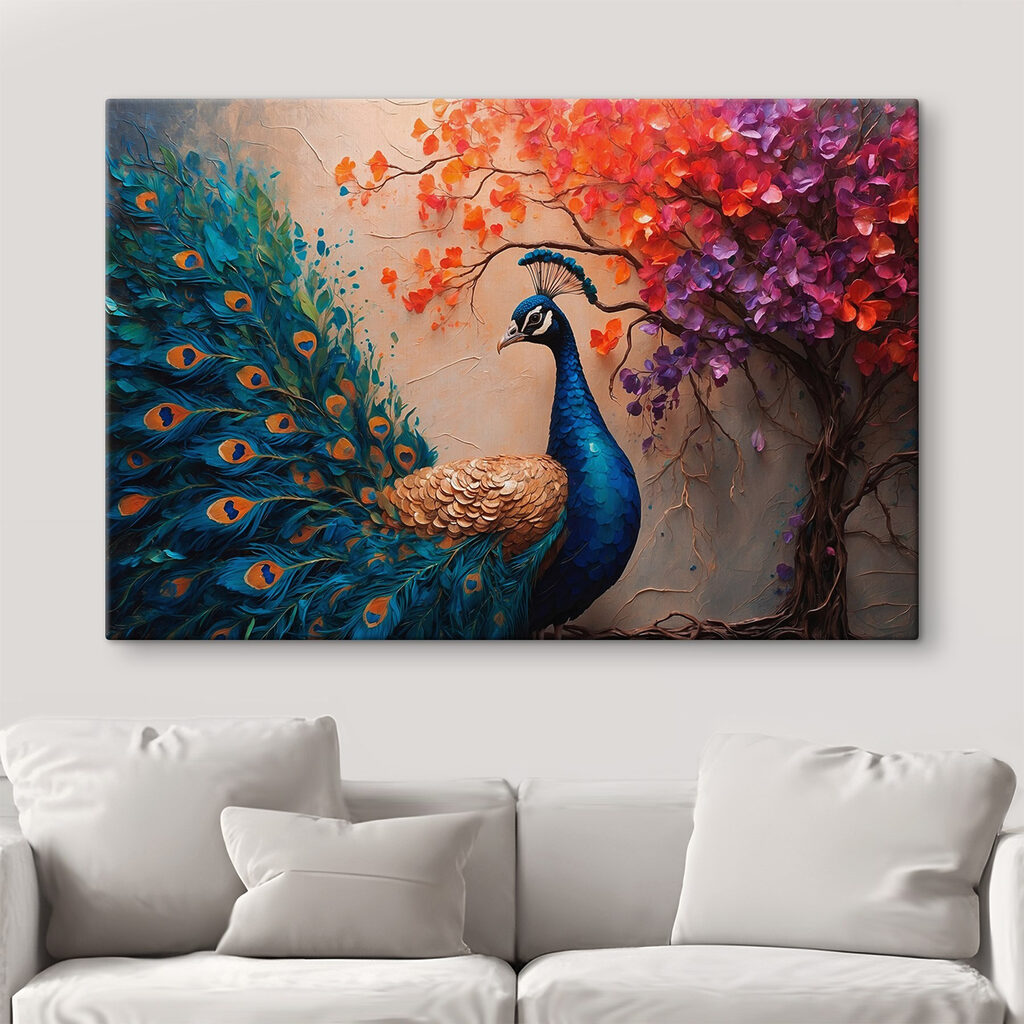 Painting of a peacock Painting of a peacock