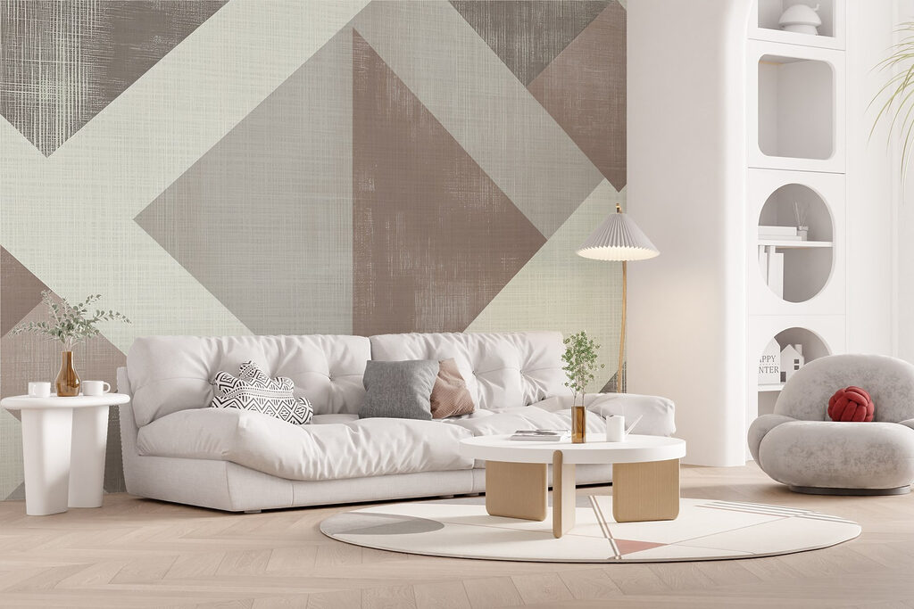 Abstract geometric design in muted tones