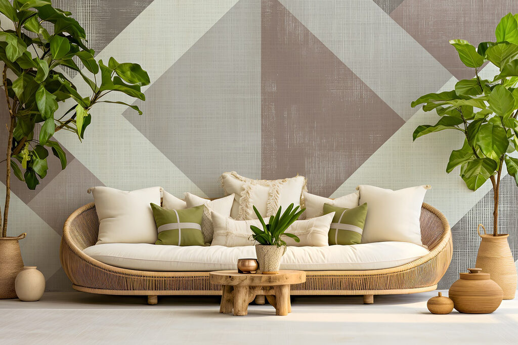 Abstract geometric design in muted tones