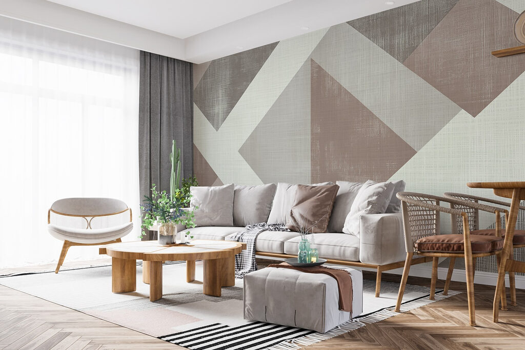 Abstract geometric design in muted tones