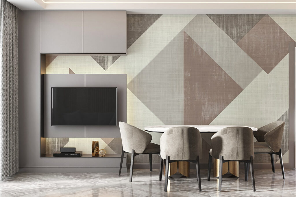 Abstract geometric design in muted tones