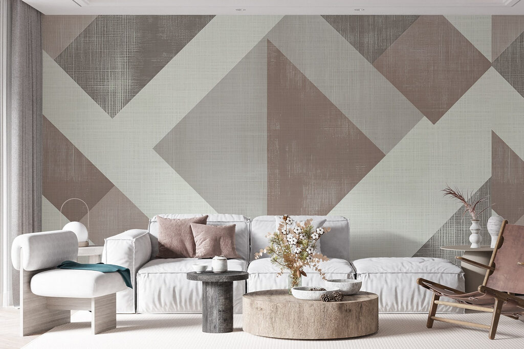 Abstract geometric design in muted tones
