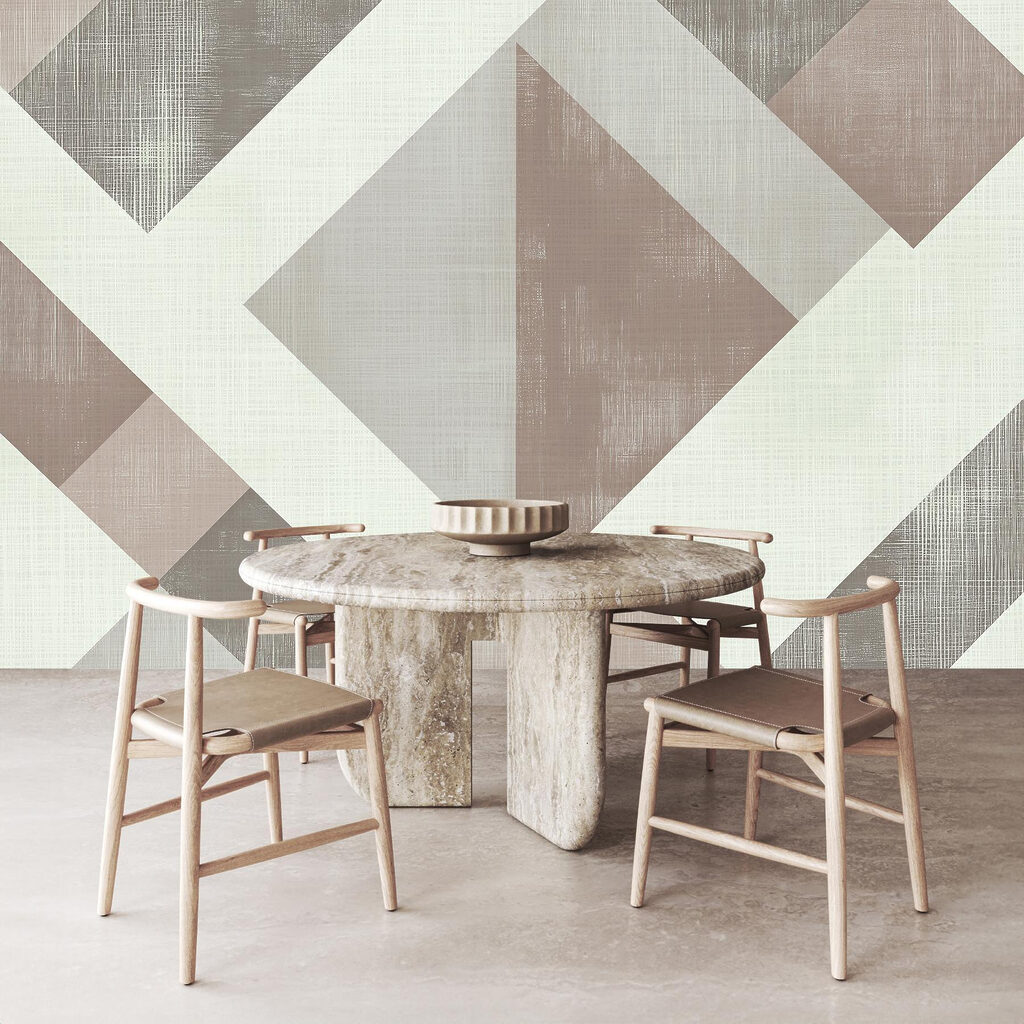 Abstract geometric design in muted tones
