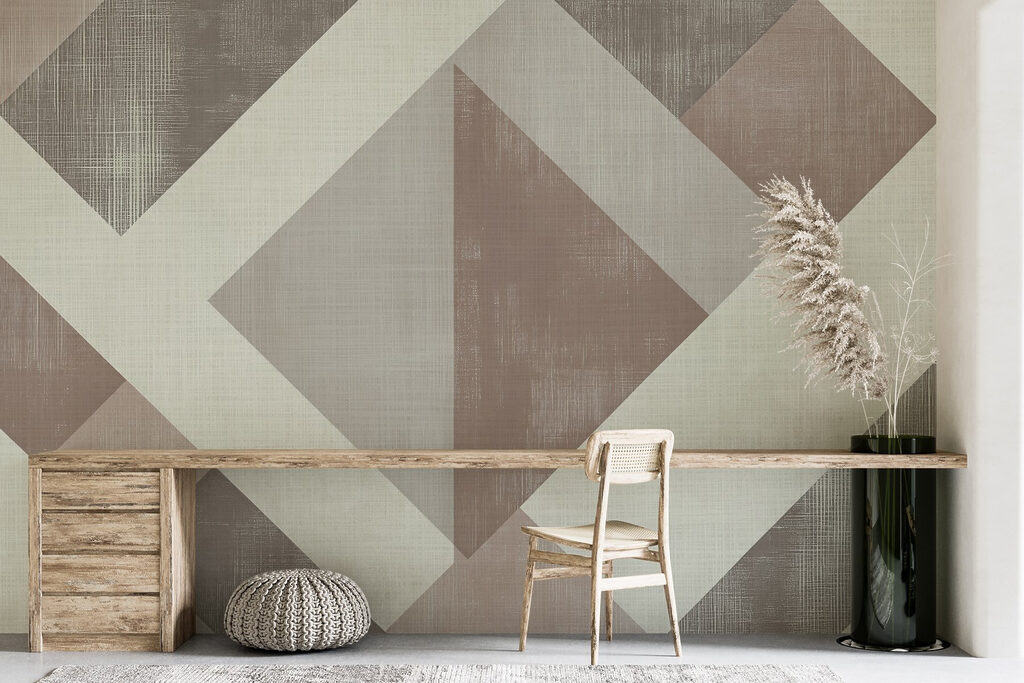Abstract geometric design in muted tones