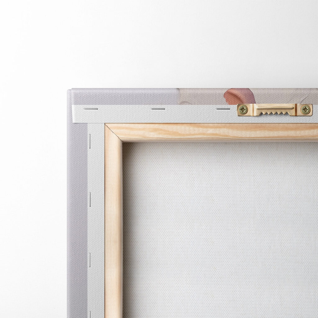 Painting of flowers on a white surface