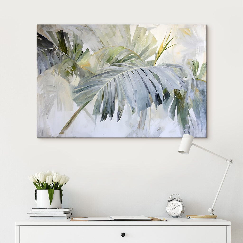 Painting of palm leaves Painting of palm leaves